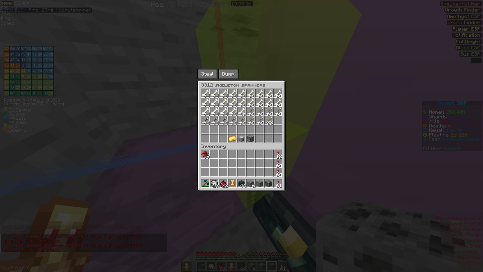 Zinc Addon base hunt result 8